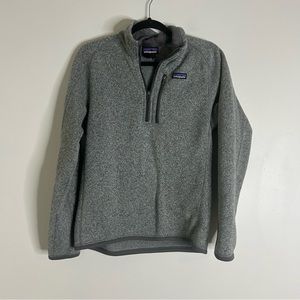 Patagonia Better Sweater Women's Small Gray Quarter Zip Fleece Pullover Pocket